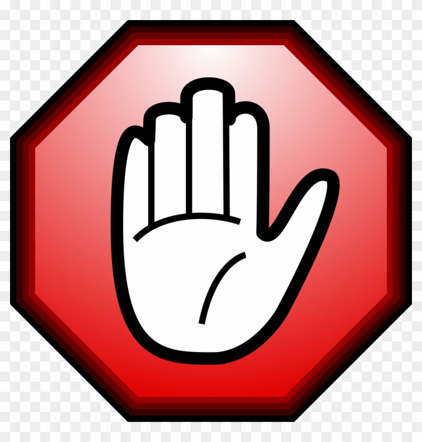 Stop Hand Nuvola - Yellow Stop Sign Png #251786