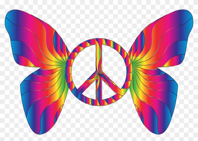 This Free Icons Png Design Of Groovy Peace Sign Butterfly - Peace Sign #251804