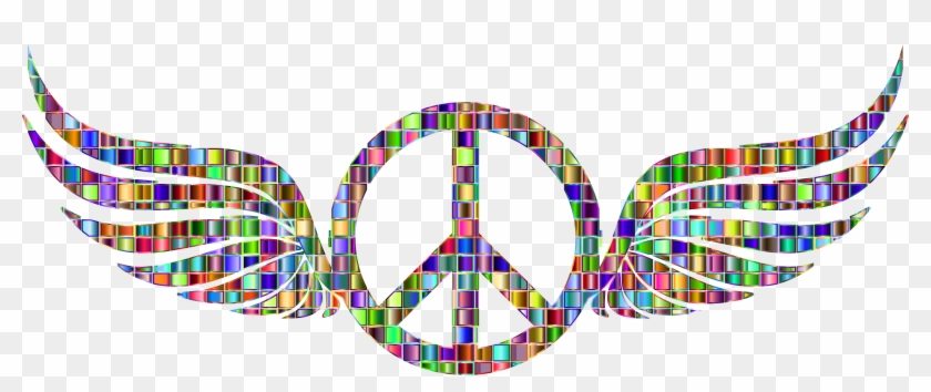 This Free Icons Png Design Of Chromatic Mosaic Peace - Peace Silhouette #251833