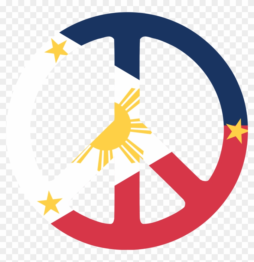 Flag Of The Philippines Peace Symbols Clip Art - Peace Sign Philippine Flag #251861