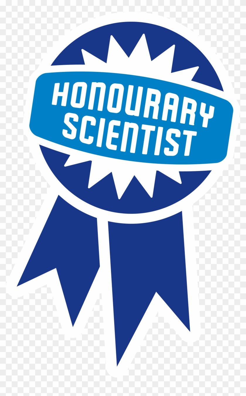 Blue Ribbon That Says Honourary Scientist - Scientist #251871