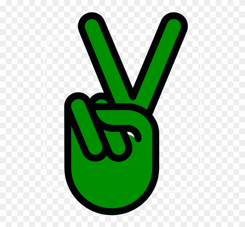 Peace Sign Clipart Green Peace - Red Peace Sign Hand #251870
