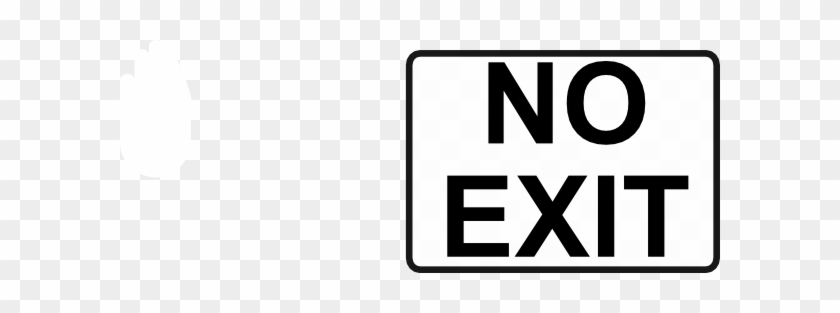 Free Vector Rfc No Exit Black On White Clip Art - Free Vector Rfc No Exit Black On White Clip Art #251891