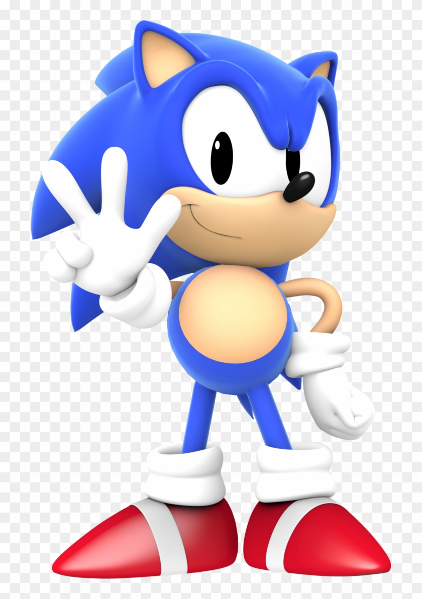 Classic Sonic Peace Sign By Pho3nixsfm - Sonic Mania Classic Sonic #251884
