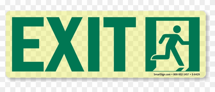 Zoom, Price, Buy - Glow In The Dark Exit Signs #251906
