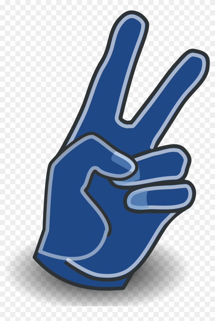 Peace Sign Clipart Blue - Draw Peace Sign Left Hand #251929