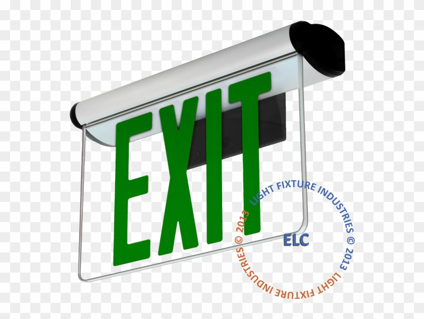 Edge Lit Exit Sign - Wall Mount Edge Lit Exit #251946