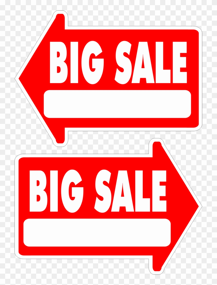 Yard Sale Sign Arrow Shaped With Frame Big Sale Free - Sale Arrow Sign #251959