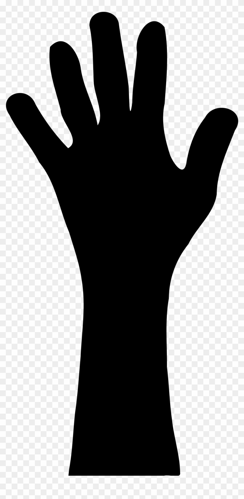 Clipart Raised Hand In - Raised Hand Silhouette #252089