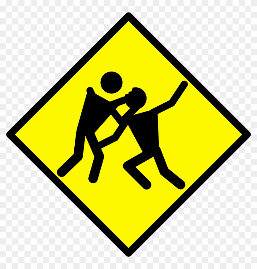 Clipart Zombie Warning Road Sign - Warning Sign Road #252127