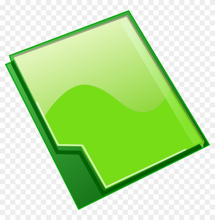 Closed Folder Clip Art Free Vector - Green Folder Clipart #252150