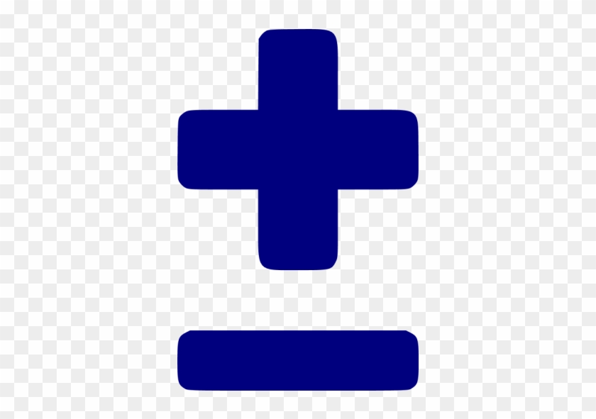Navy Blue Plus Minus 2 Icon - Plus Minus Sign Blue - Full Size PNG ...