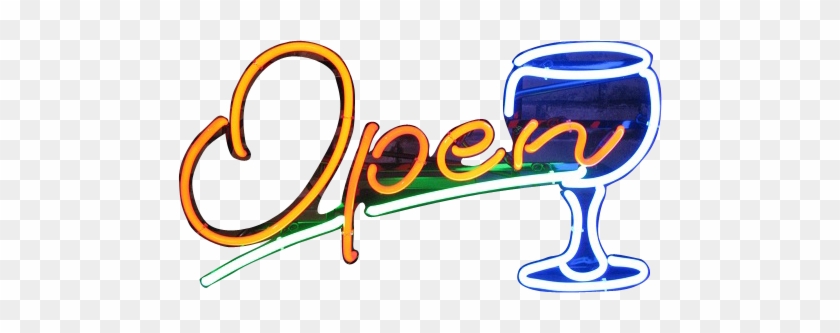 Business & Shop Window Neon Signs - Bar Open Sign Png #252207