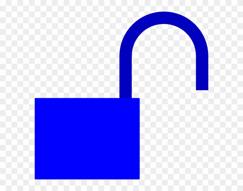 Open Lock Clip Art - Blue Lock Clipart #252228
