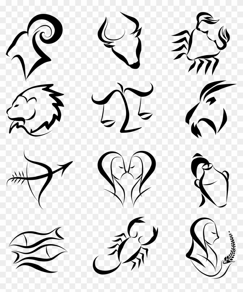 Zodiac Signs Png Clipart Picture - Draw A Zodiac Sign #252242