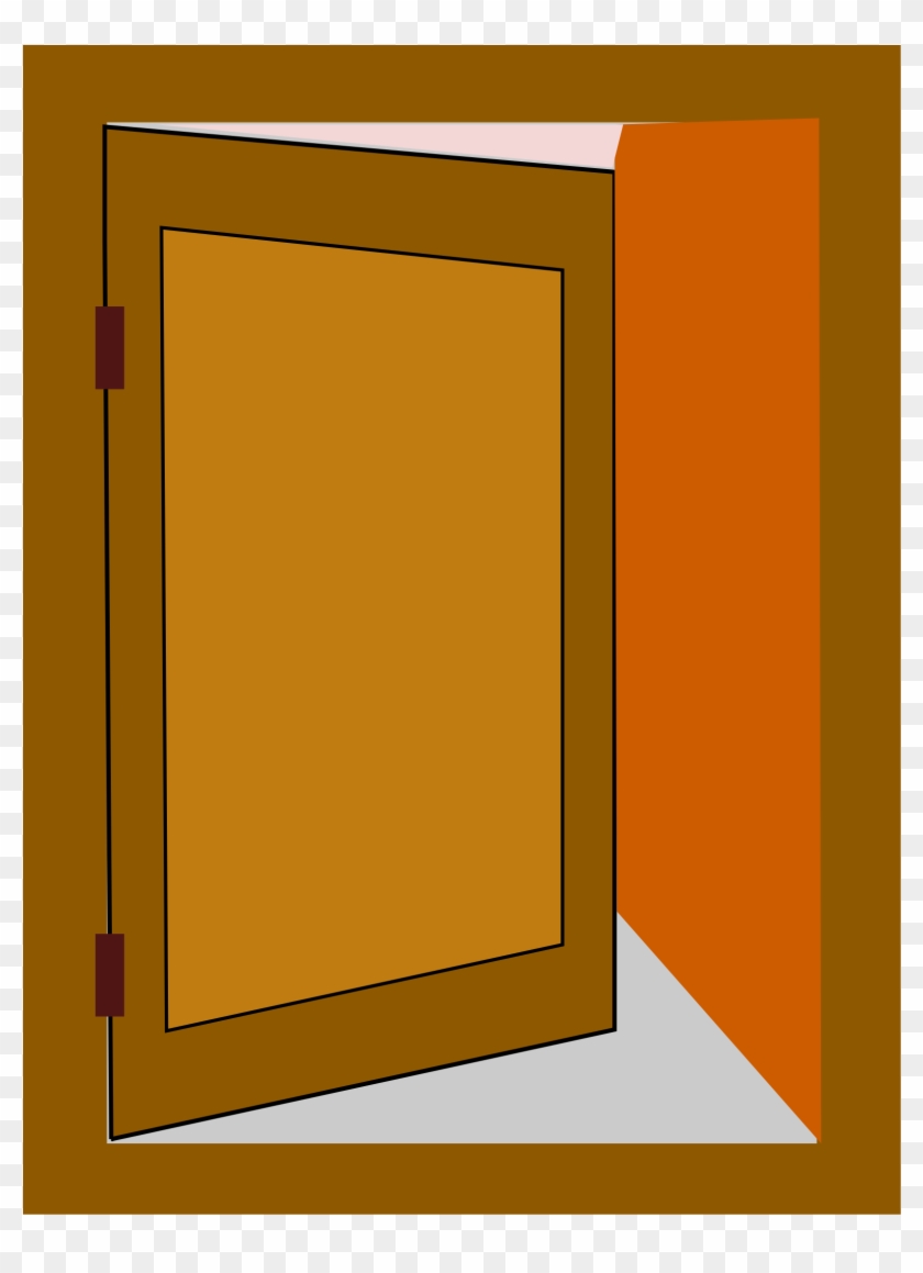 Open Office Clip Art Clipart Illustration Of An Open - Transparent Cartoon Door #252238