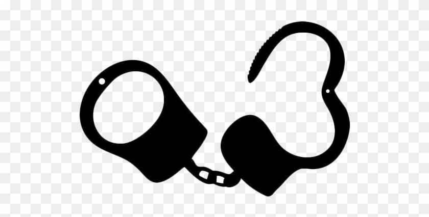 Handcuffs Silhouette Royalty Free Clip Art - Open Handcuffs Silhouette #252265
