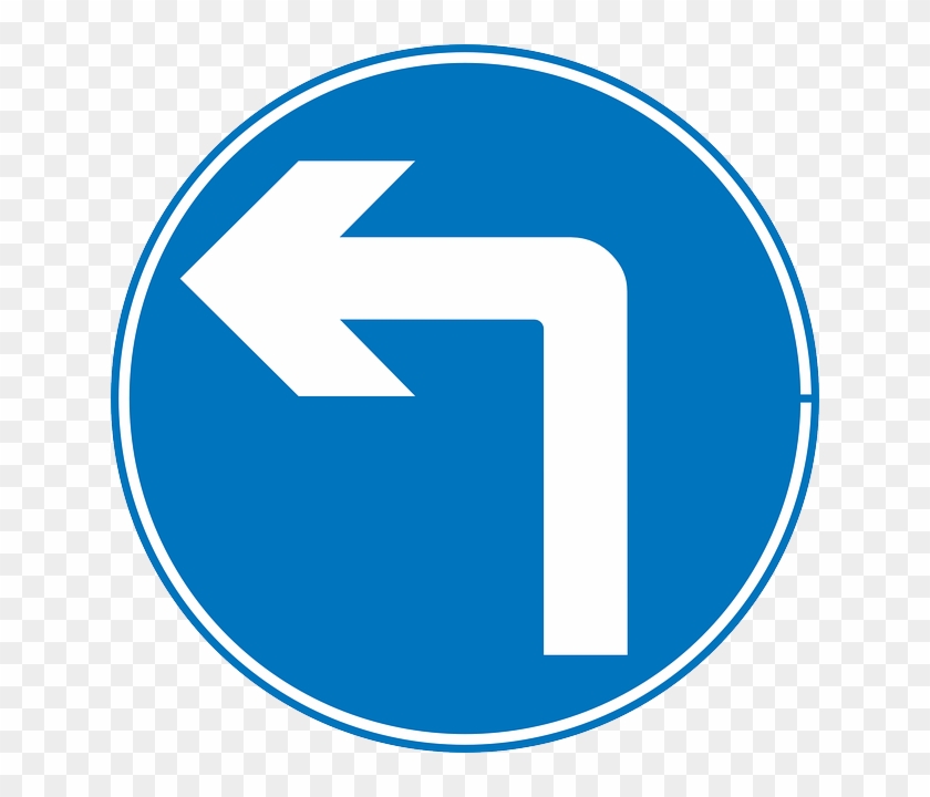 Sign, Left, Right, Cartoon, Signs, Symbols, Ahead - Road Signs And Symbols #252290