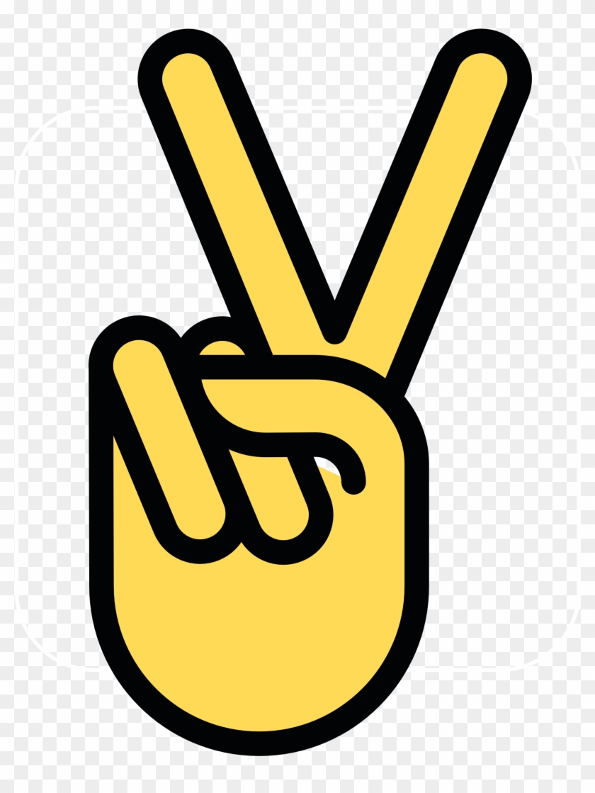 Mustard V Sign Peace Symbol Cnd Logo 555px 43 - Transparent Background Peace Sign Hand Png #252337