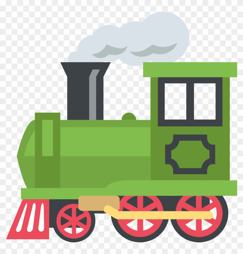 Steam Locomotive Emoji Vector Icon - Rail Transport #252404