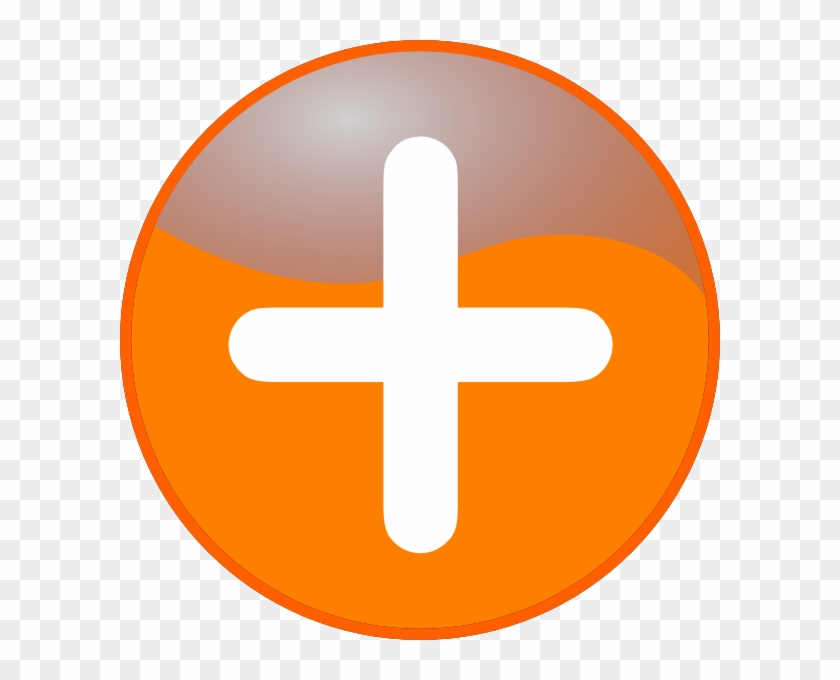 Orange Plus Icon #252484