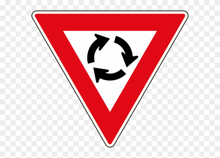 Yield At Circle - Symbolic Signs #252491