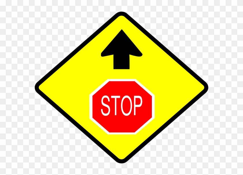 Stop Sign With Arrow #252527