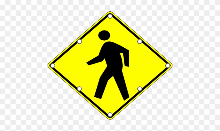Flashing Led W11-2 Pedestrian Crossing Sign - Winding Road Ahead Sign #252597