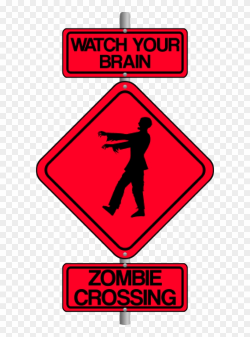 Zombie Crossing The Street Comic Traffic Sign - Zombiecrossing Journal #252615