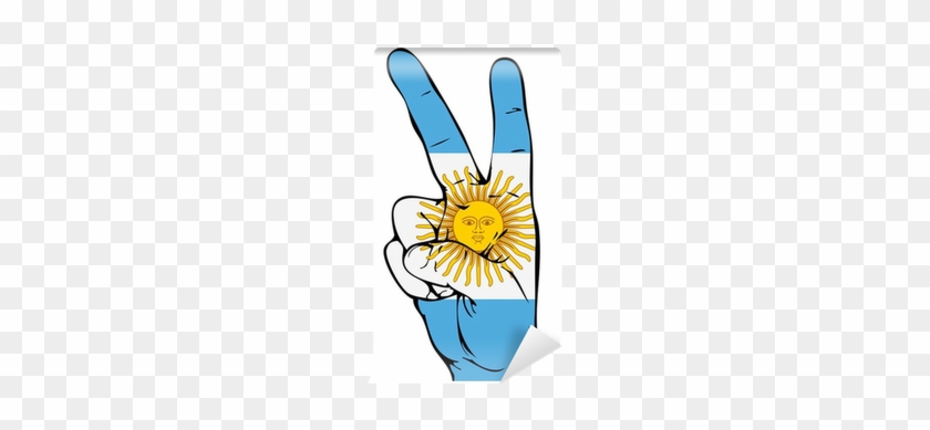 Peace Sign Of The Argentinean Flag Wall Mural • Pixers® - Flag Of Argentina #252697