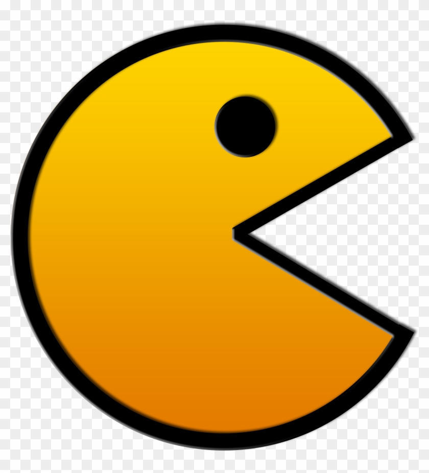 Retro Pacman - Pac Man With No Background #252726