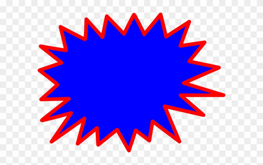 Blue Explosion Blank Pow Svg Clip Arts 600 X 446 Px - Pow Png #252743