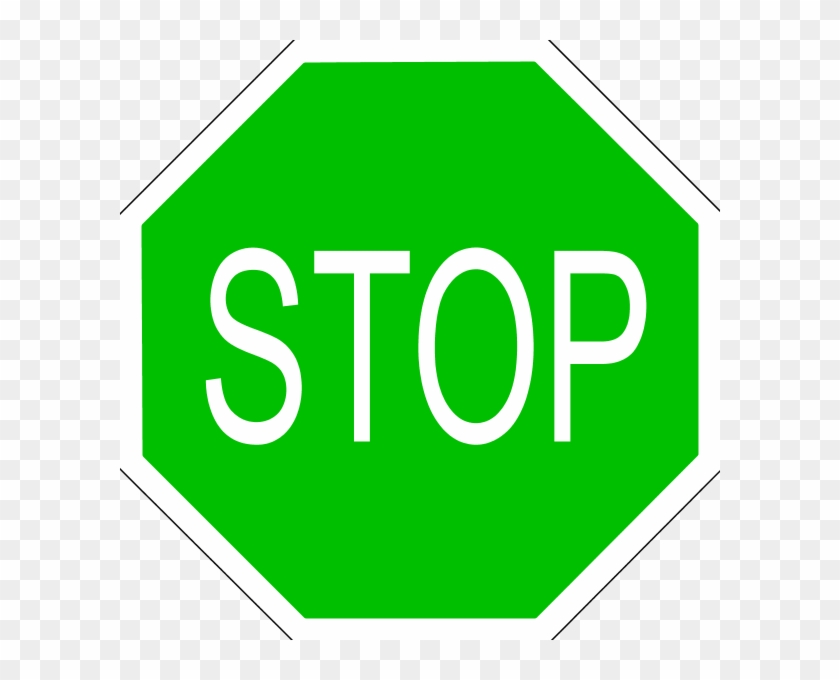 Pictures Of Stop Sign - Stop Sign Colored Green #252748