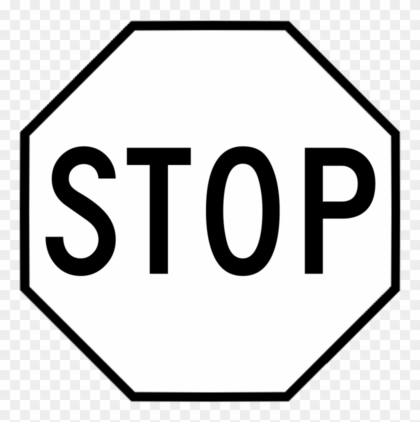 Stop On Red Signal Sign #252783