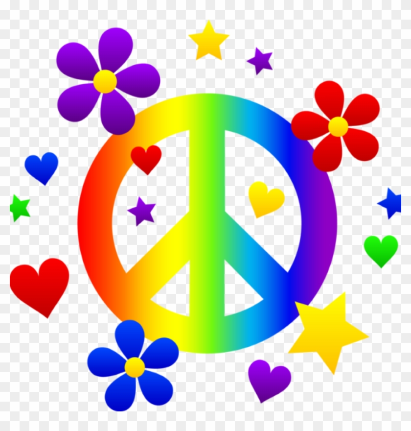 Peace Sign Clip Art Free Clip Art Of A Rainbow Peace - Peace Sign Clip Art #252794