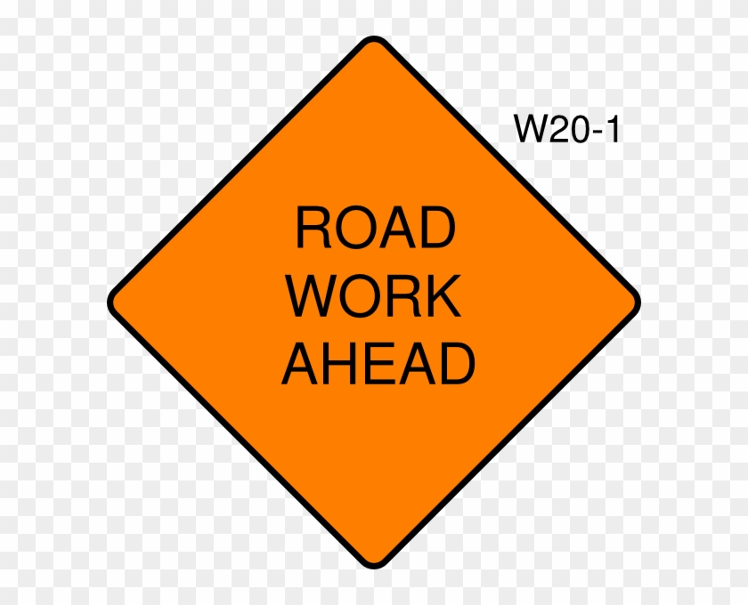 Road Work Ahead Sign Clip Art At Clker - Slow School Zone Sign #252796
