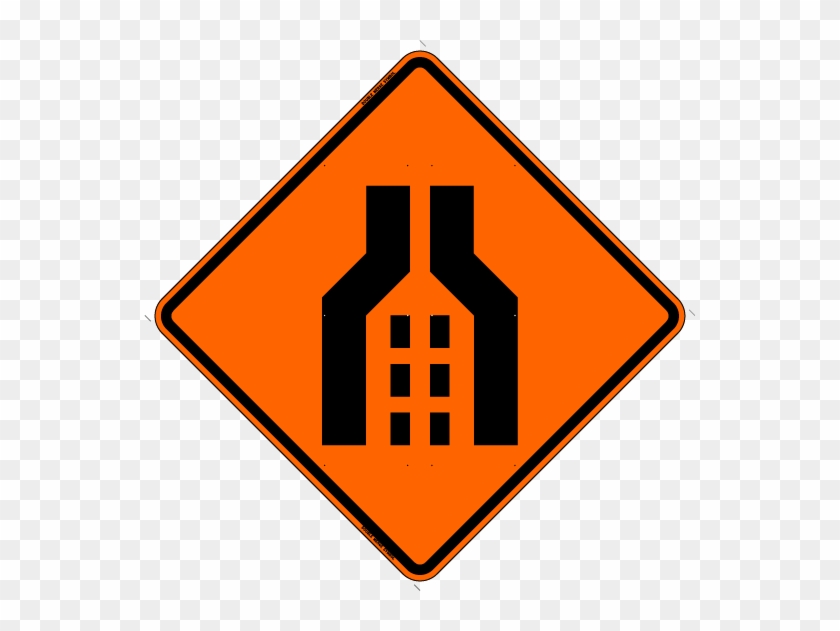 Double Merge Symbol - Men At Work Sign #252833