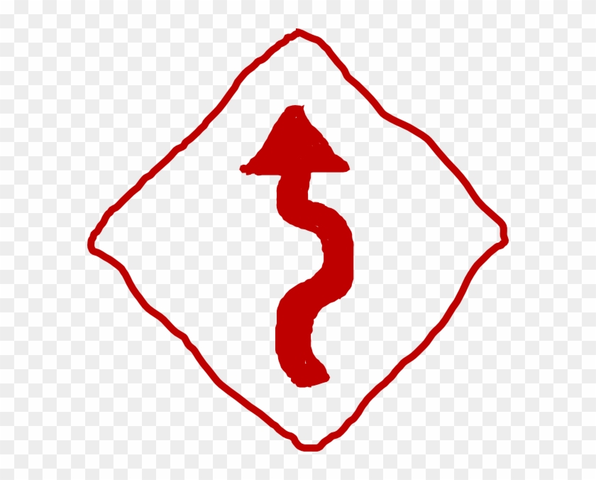 Curves Ahead Road Sign Clip Art - Clip Art #252876