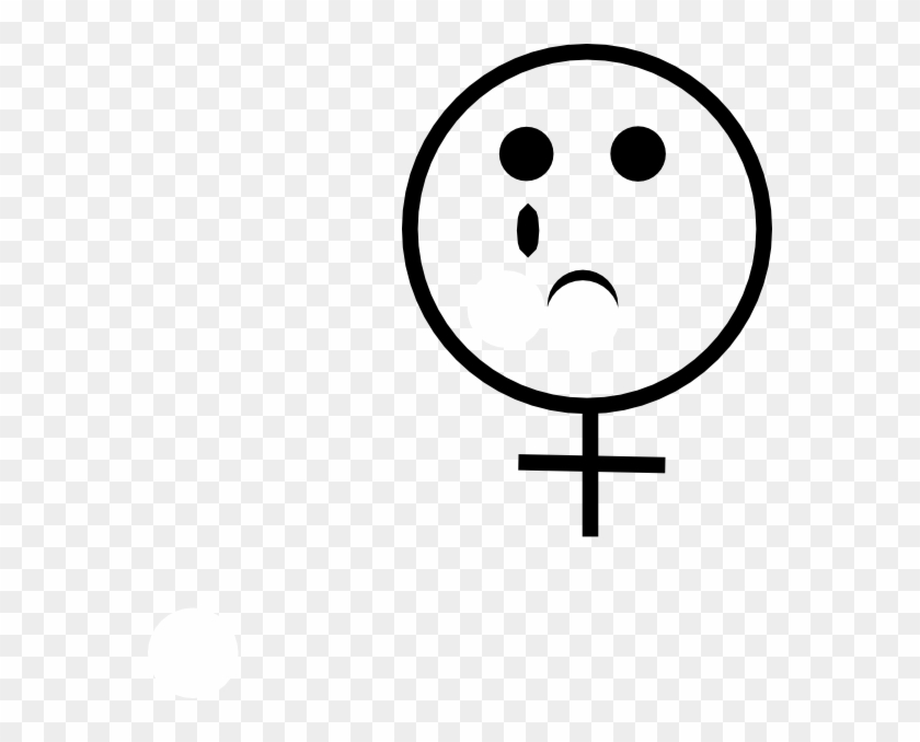 Female Symbol Sad Clip Art - Line Art #252972