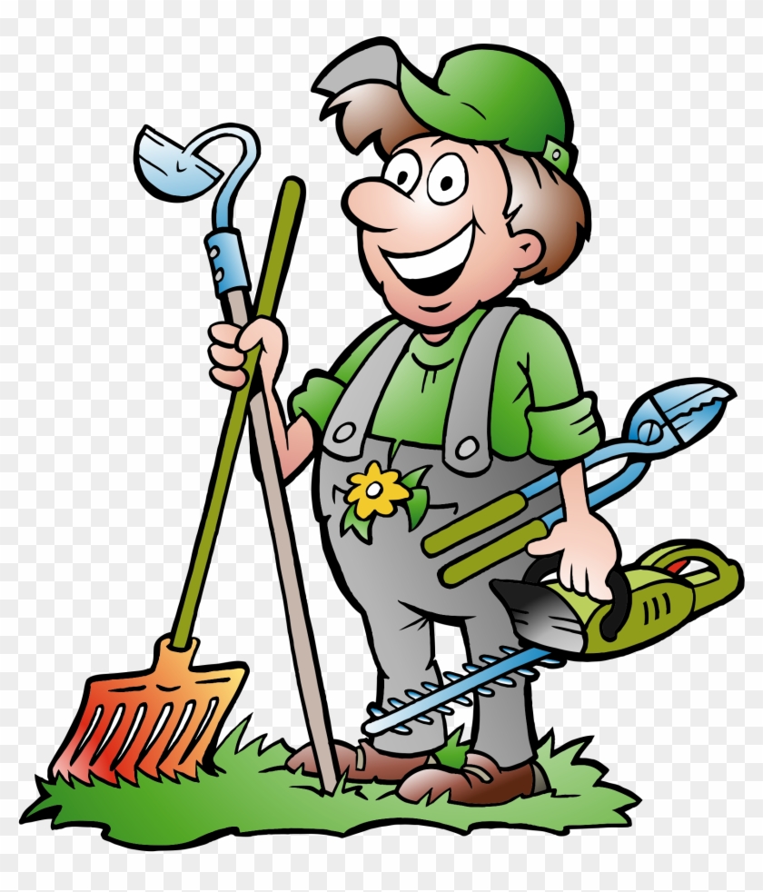 Almost Perfect Landscape Maintenance - Gardener Cartoon Png #253084