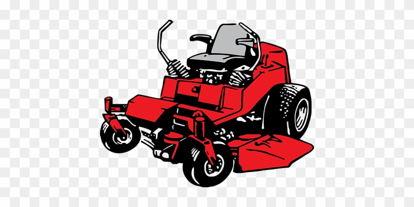 Mower Machine Lawn Vehicle Red Mower Mower - Lawn Care Clip Art #253087