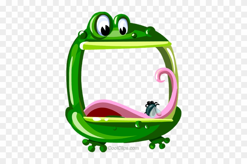 Cartoon Frog Frame Royalty Free Vector Clip Art Illustration - Cartoon Borders And Frames #253103
