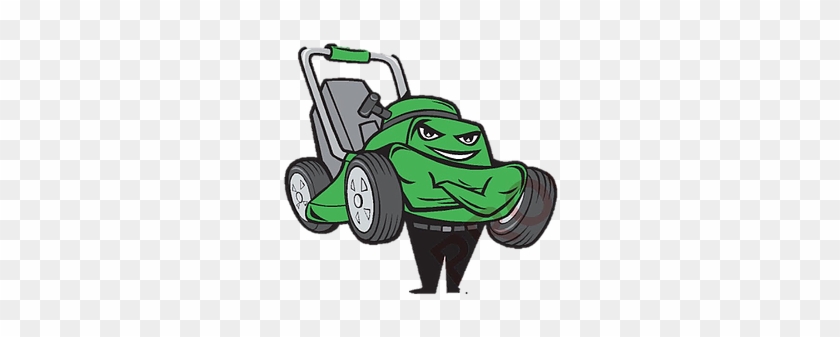 Lawn Mower Man Standing Arms Folded Cartoon Orname #253192