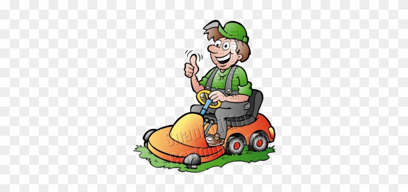Riding Lawn Mower Cartoon #253223