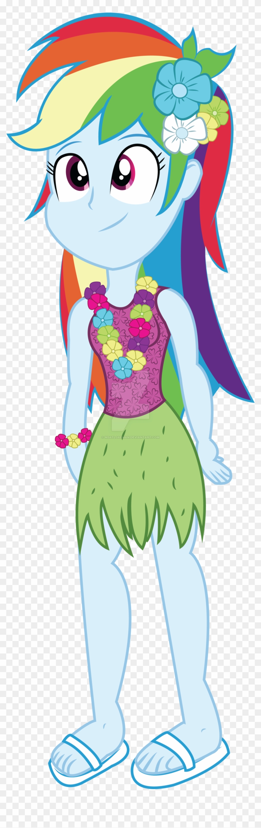 Jungle Island Luau - Rainbow Dash Hula #253259