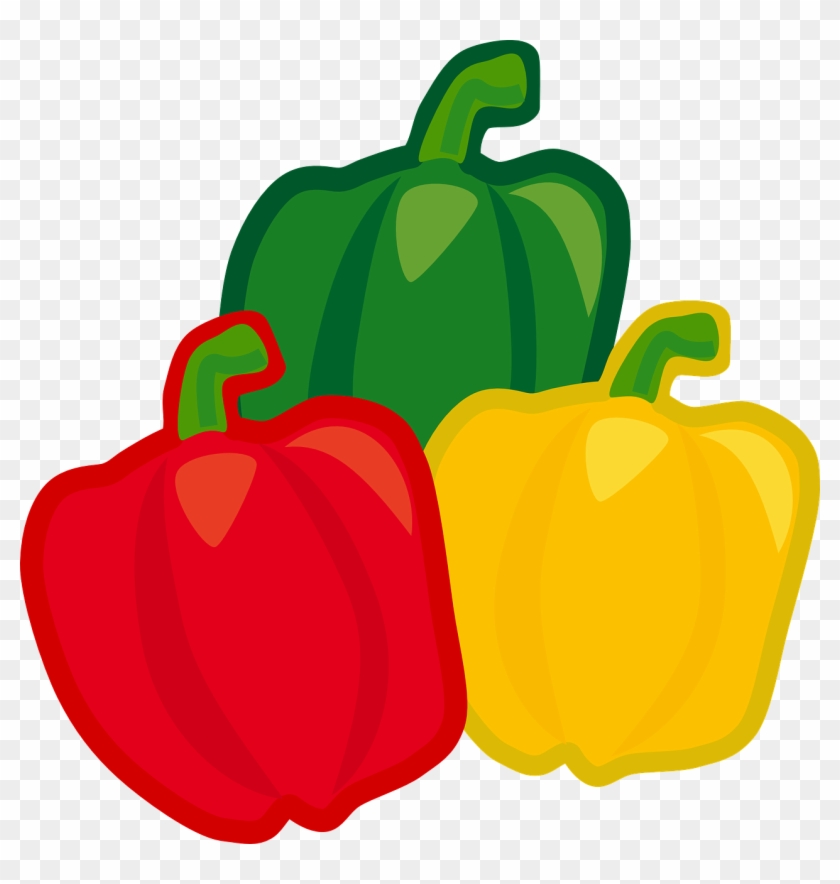 Capsicum Clipart Fruit And Vegetable - Bell Pepper Clipart #253272