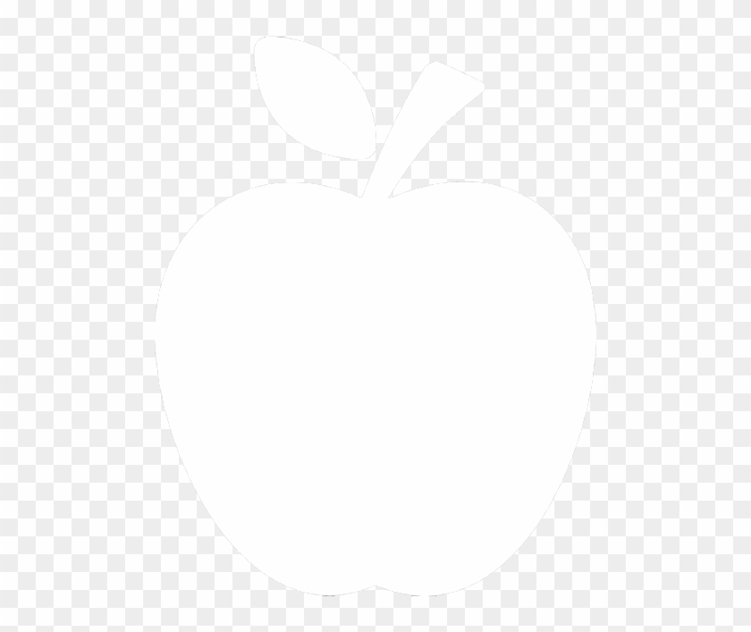 Fruits & Vegetables - White Apple Silhouette #253283
