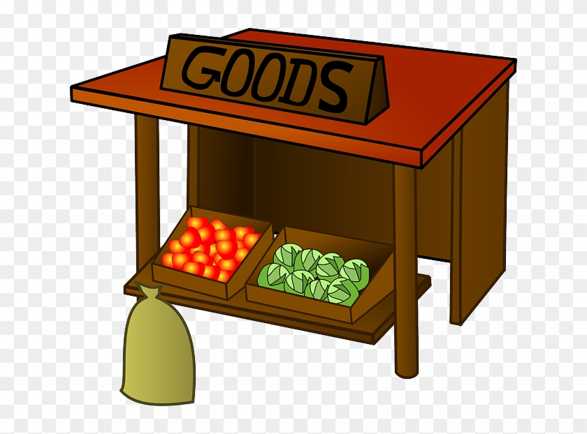 Vegetable Market, Goods, Stall, Fruit, Veg, Wood, Vegetable - Market Stall Clip Art #253356
