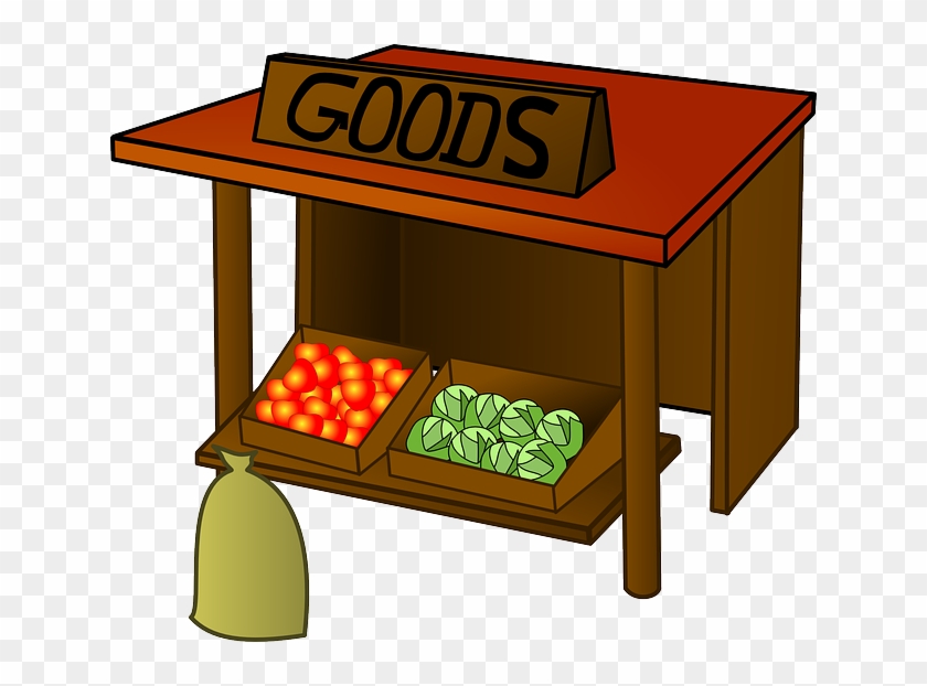 Vegetable Market, Goods, Stall, Fruit, Veg, Wood, Vegetable - Market Stall Clip Art #253356