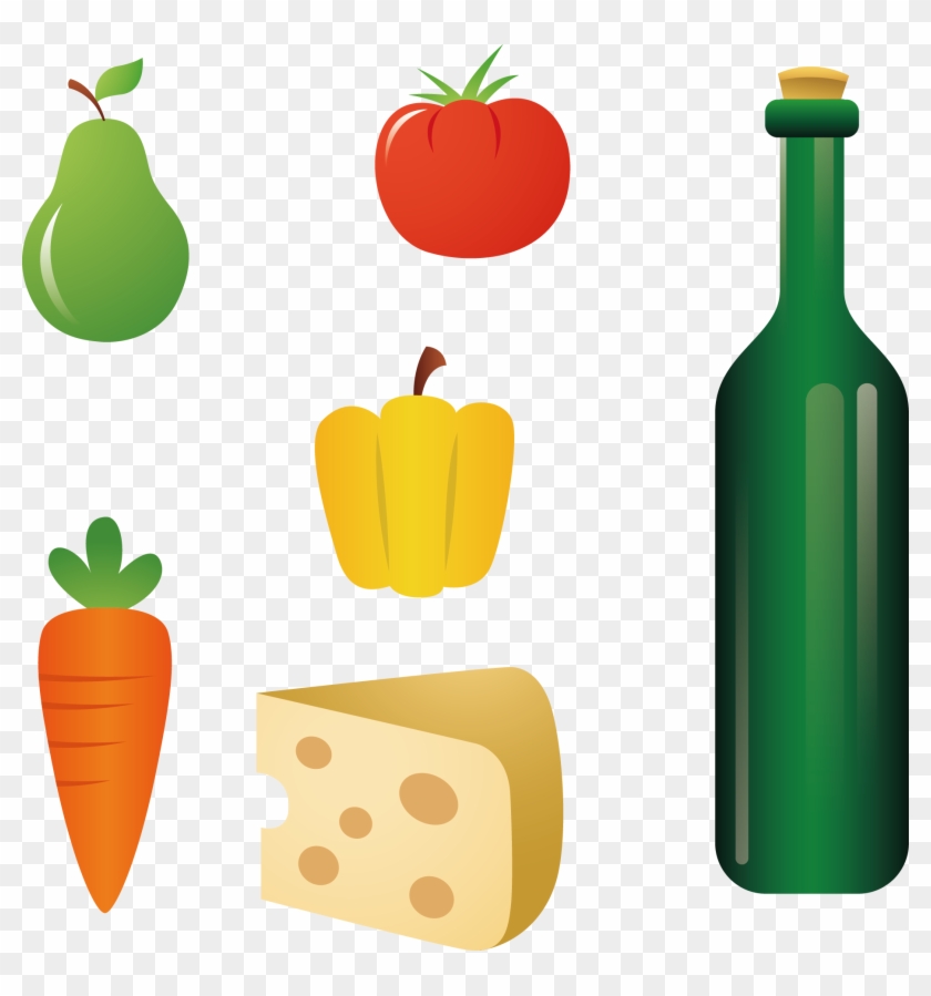 Fruit Vegetable Clip Art - Fruit Vegetable Clip Art #253384